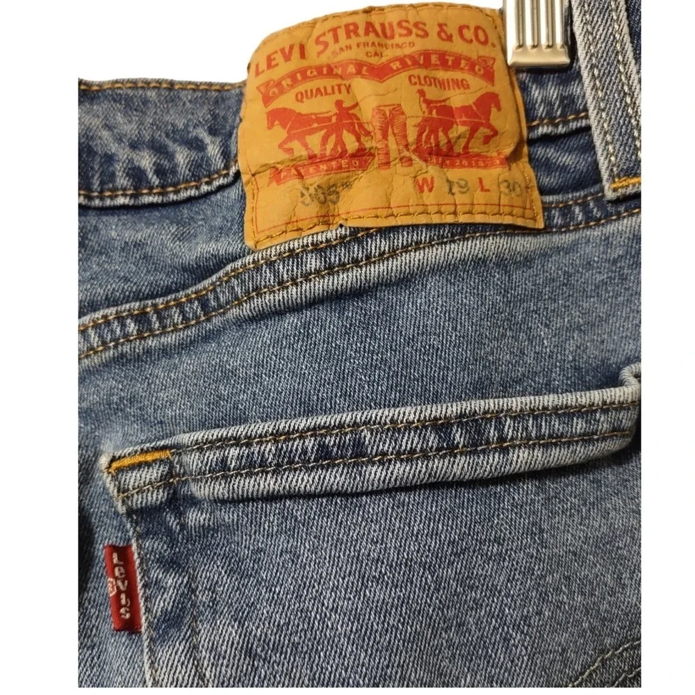 Levi‎ Strauss & Co. Jeans Men's 29x30 Relaxed 505 Pocket Blue Denim Whiskering